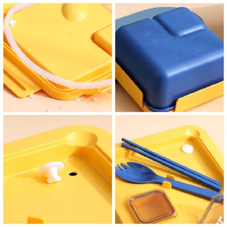 Mehrteiliger Lunchbehälter mit versiegeltem Deckel, Kunststoff, mikrowellengeeignet, zur Trennung von heißen und kalten Speisen