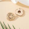 Fashion Exquisite Creative Versatile Twisted Alloy Stud Earrings Retro Hong Kong Style Stud Earrings