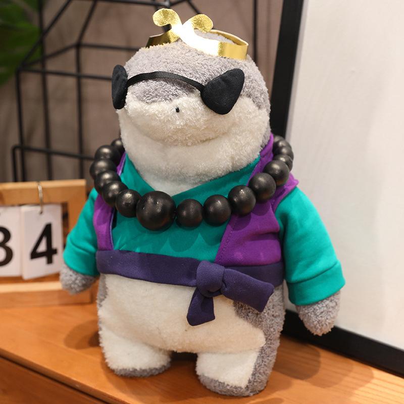 

Creative fun shark monk doll plush toy shark doll home living room ornament children s soothing doll 32cm（0.55kg）