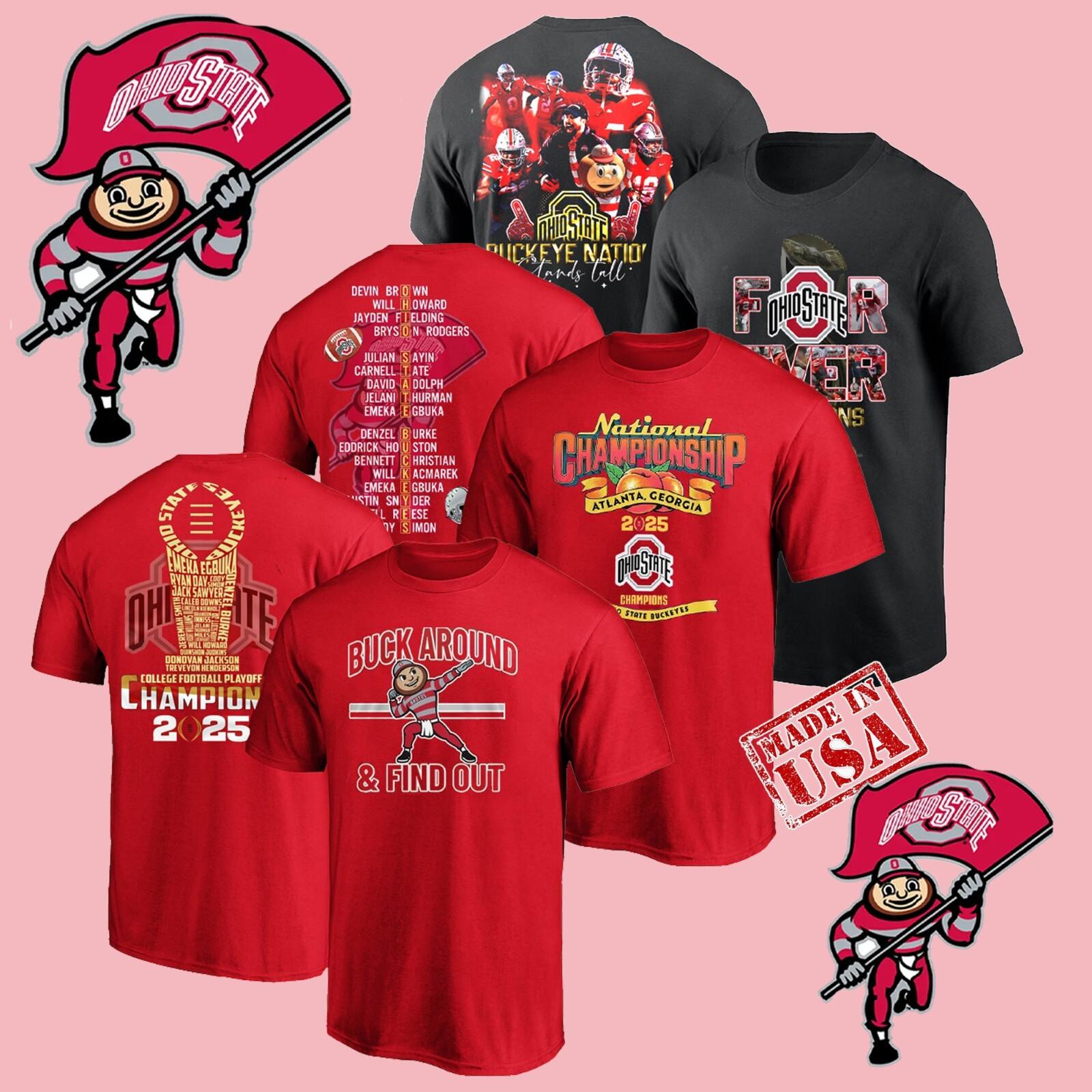 2026 Ohio State Football Victory College Football Champions T-Shirt for Fans XXL