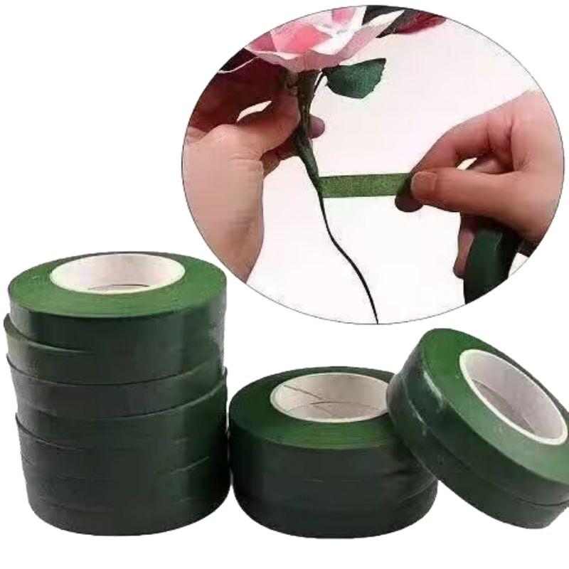 DIY Green Floral Tape for Crepe Paper Flower Crafting & Stem Wrapping