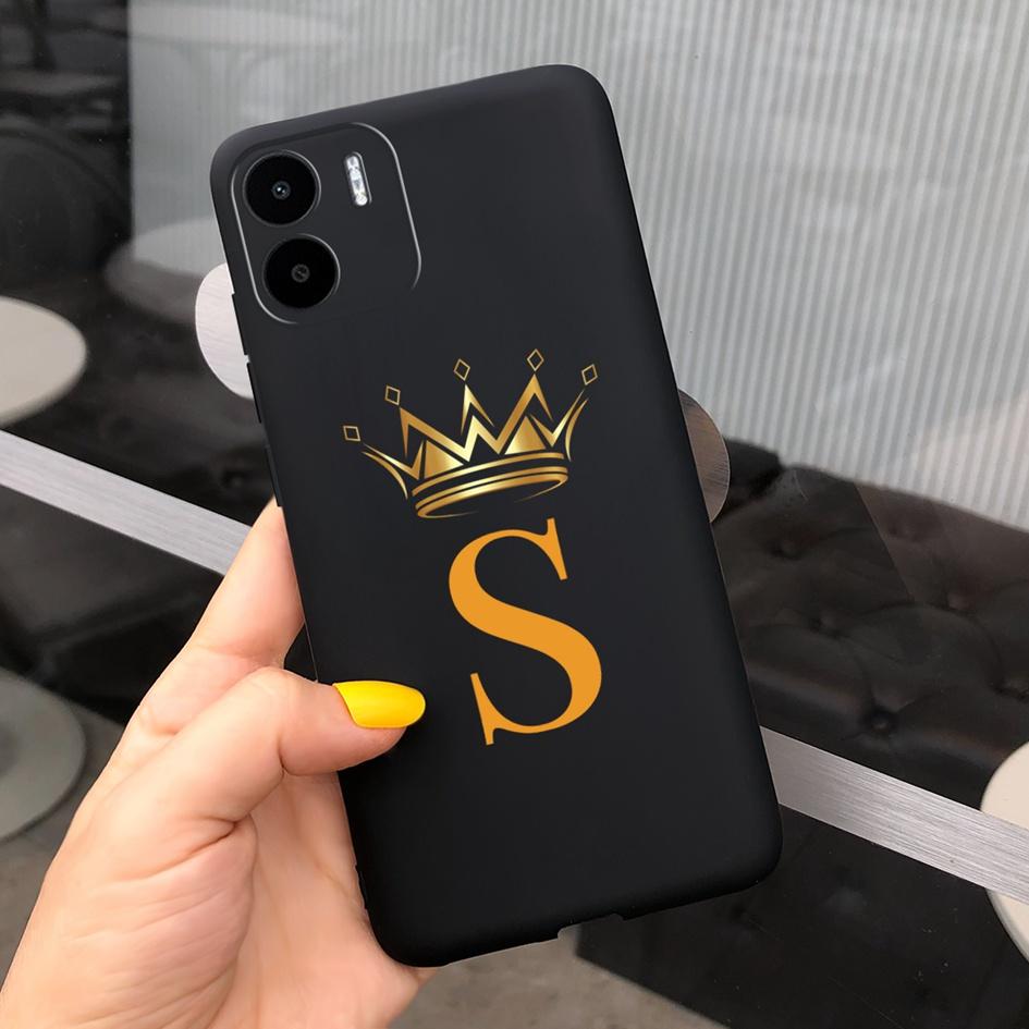 For Xiaomi Redmi A2 Plus 2023 Case Cute Letters Crown Painted Cover Soft TPU Funda For Redmi A2+ Xiomi Redmi A2 A2Plus 4G Cover