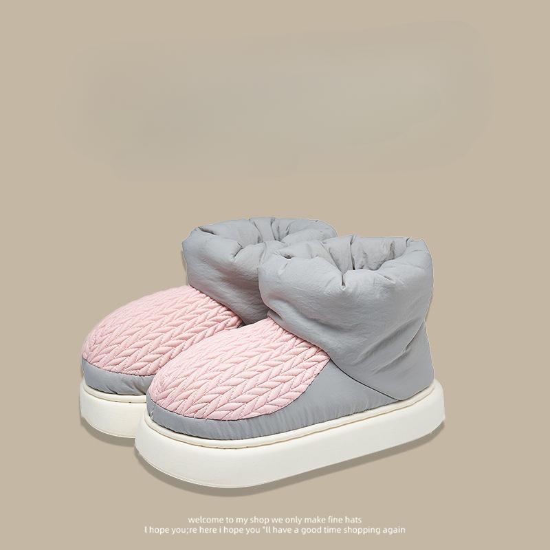 Men's Winter Fuzzy Warm Ankle Boots Waterproof Fur Lined Furry Slippers Non-slip House Slippers Home Shoes Indoor Outdoor Cozy Snow Boots for Male