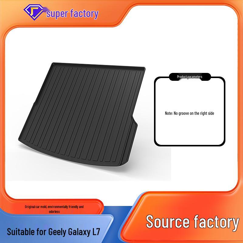 Waterproof & Wear-Resistant TPE Trunk Mat with Backrest Pad for Geely Galaxy L6/L7/E5/E8