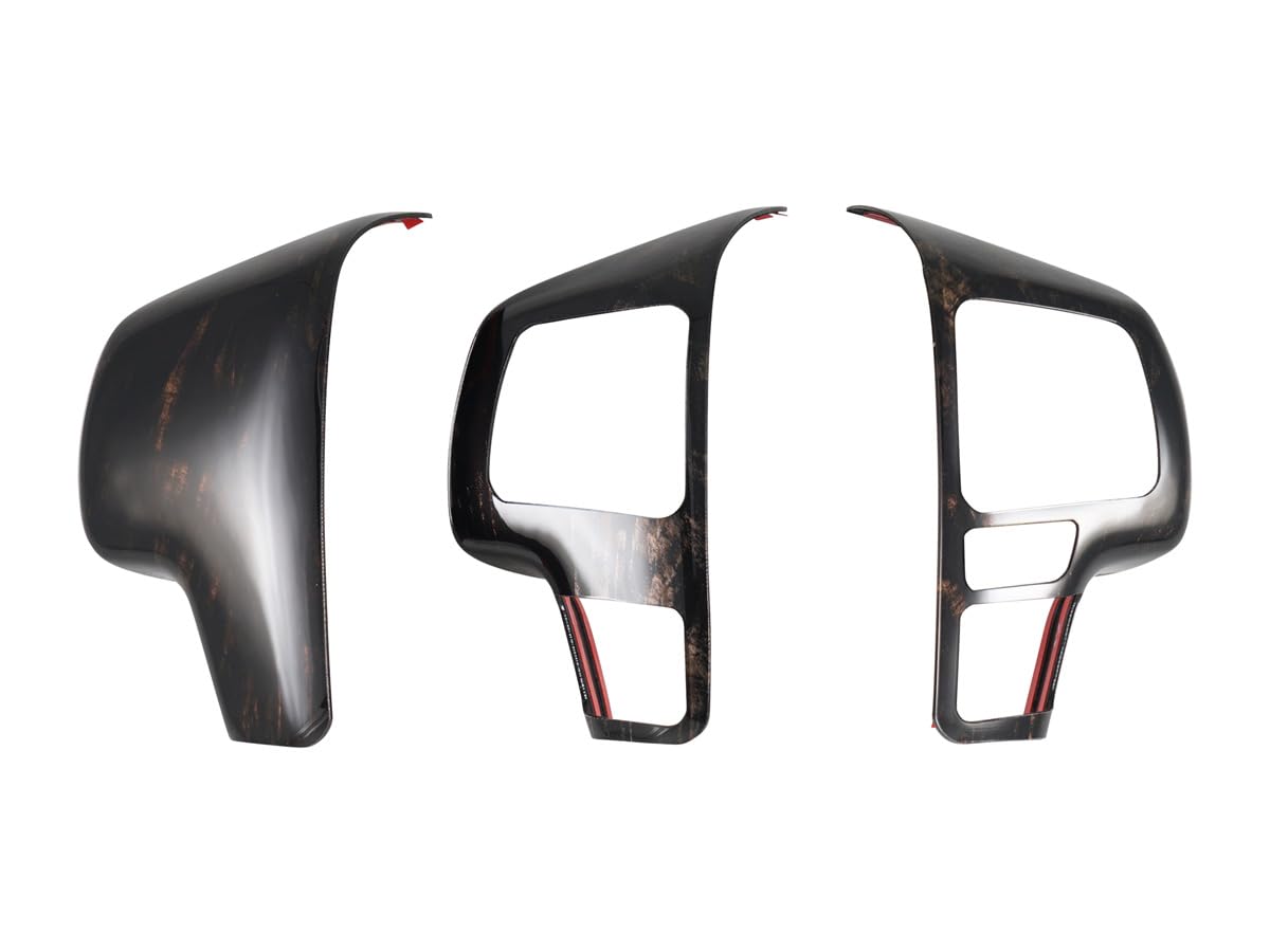 

200 Series and 8th Steering Switch Dark Black Wood Grain Mahogany Finish TRISTAR S [Hiace 6th, 7th, Generation] Panel, 3-Piece, Prime,