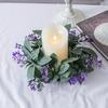 1Pc Simulation Plant Candlestick Garland Ring for Holiday Party Wedding Home Lampstand Props Decoration