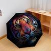 1 PC Automatic Folding Umbrella - Cute Tiger Pattern, Portable & Foldable Design with 8 Ribs, Christmas Birthday Gifts