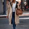 Women's Hooded Reversible Puffer Coat Zip‑Up Thick Warm Loose Mid‑Long Winter Cotton Jacket