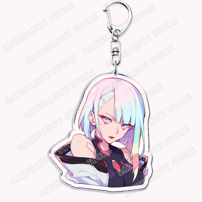 Portachiavi Anime Cyberpunk per Donne Accessori Borsa Edgerunners Rebecca Lucy Gloria Faraday Portachiavi Gioielli Fan Amici Regali
