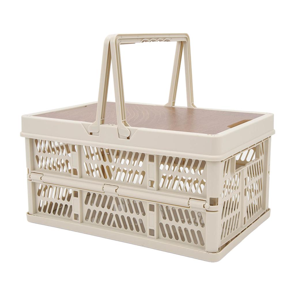 Camping Picnic Basket Foldable Large Capacity Multifunction Handheld Camping Storage Basket Camping Storage Box