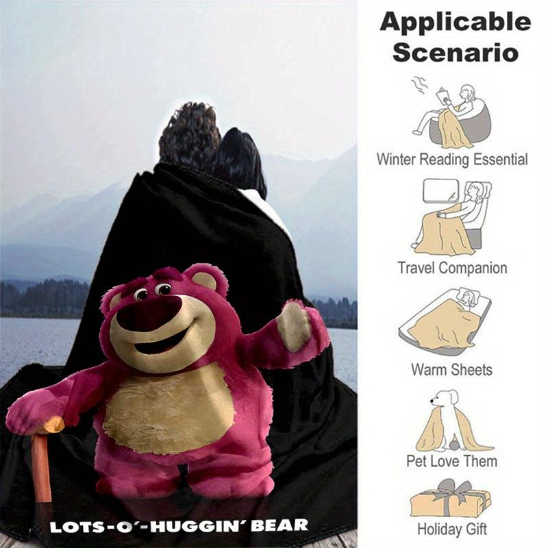1 szt., Toy Story 3 Miś Lots-O-Huggin' Koc Dekoracja Domu, Koc na Kanapę, Koc Outdoorowy, Pomysł na Prezent, Koc Flanelowy, Odpowiedni do Sypialni