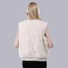 Autumn Winter Fashion Girl 100% Genuine Rex Rabbit Fur Vest Natural Warm Rex Rabbit Fur Gilet Women Real Fur Sleeveless Jacket