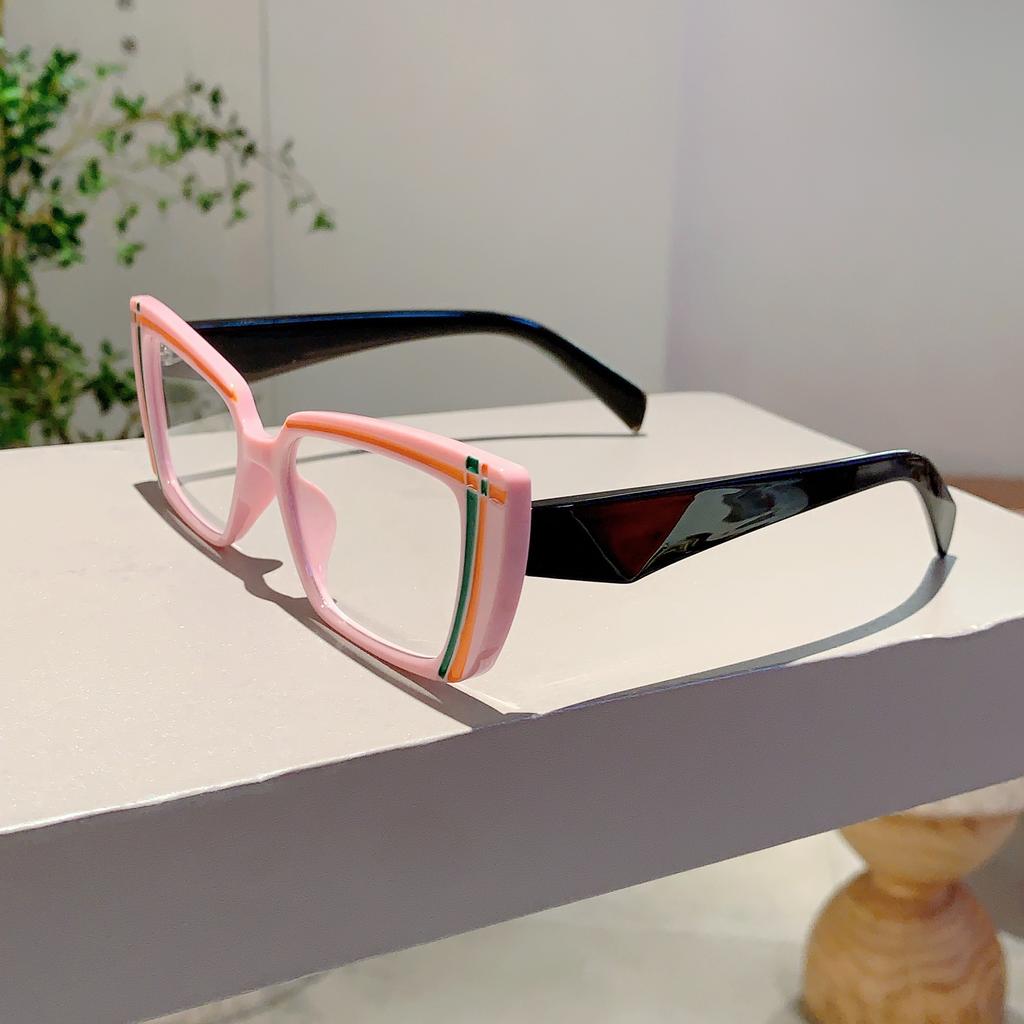 Vintage Cat Eye Glasses Women  New Fashion Multicolor Rim Eyewear Trendy Stylish Design Non-prescription Eyeglasses