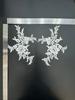 Lace Embroidery Pair Of Flowers, Polyester Light Embroidery Symmetrical Flower Pieces, Water-Soluble Lace, Hollow Lace Accessories Cloth Sticker