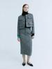 Musee Sophia Tweed Wool Long Skirt_Black