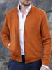 Herren Europäische Größe Slim Fit Rundhals Langarm Strickjacke - Herbst/Winter Freizeitjacke im Europäischen & Amerikanischen Stil