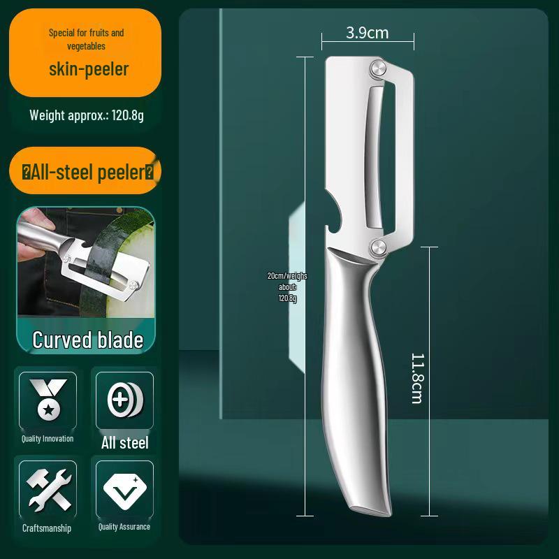 Multifunctional Stainless Steel Fruit & Melon Peeler with Sugar Cane Knife