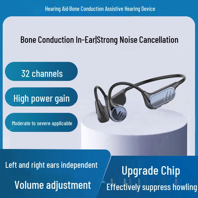 

Улучшенный беспроводной слуховой аппарат костной проводимости с Bluetooth для пожилых людей с потерей слуха. 200mAh