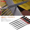 Metal Needle Hand File Set Tool Kit with and Triangular Sanding Files for Iron and Large Steel File Hi-Spec 6-Piece Flat, Half-Round, Round,