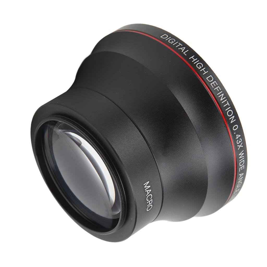 52mm 0.43X Wide Angle Lens Optical Glass Camera Lens with Macro Lens for Landscape Photography