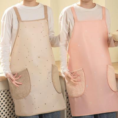Neue ölbeständige Kochschürzen Wasserdicht mit Taschen Malerschürze Hände abwischen Atmungsaktiv Kaffee-Overalls für Damen