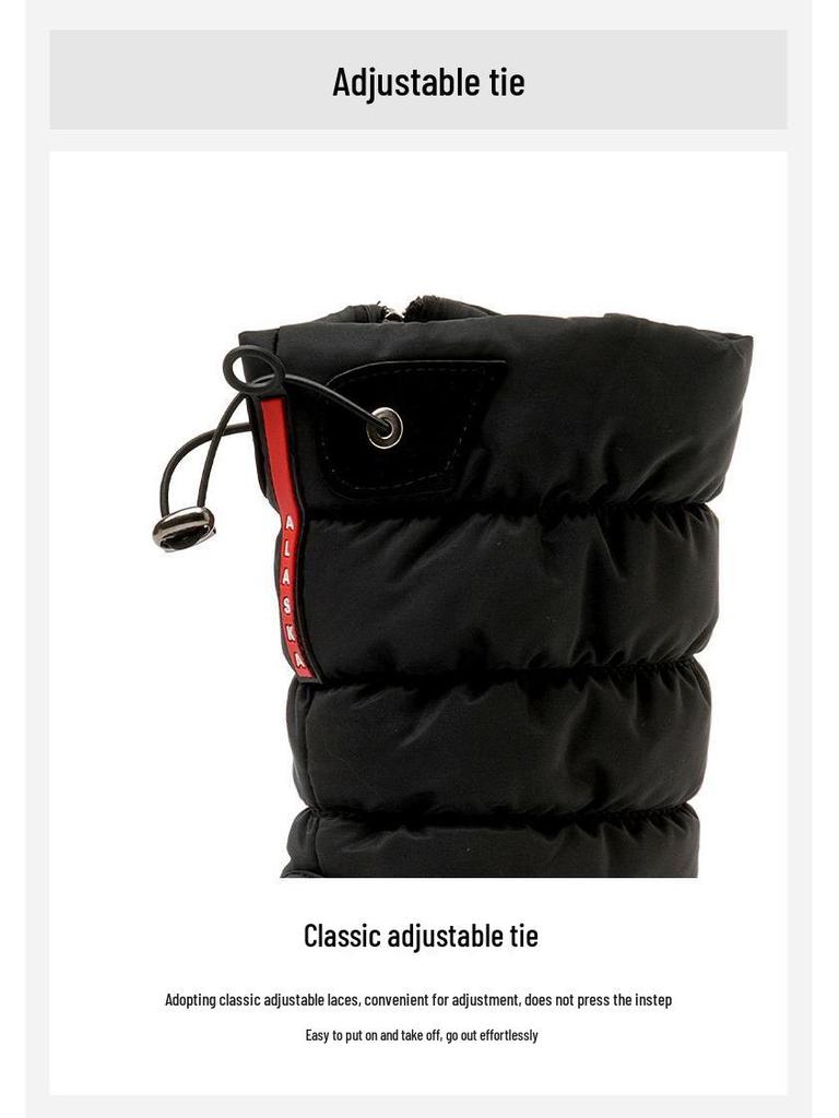 Northeast Women's Winter Waterproof Non-Slip Velvet Mid-Calf Snow Boots - Warm Thick Bottom.