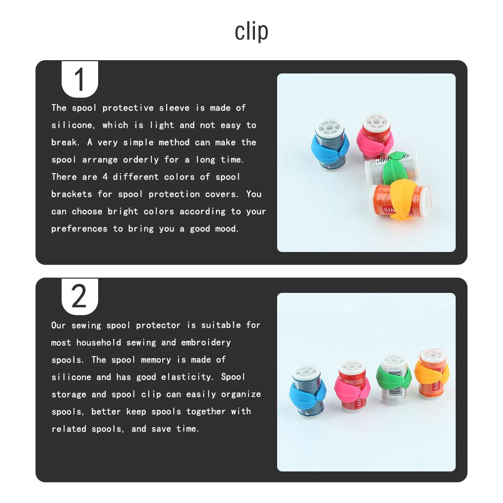 Spool Huggers Good Elasticity Bobbin Clip Clamps Wear-resistant Holders Orderly Sewing Tool Strong Fixation Tailoring Carft