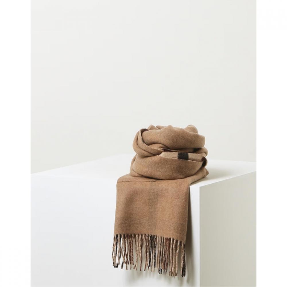 Daks 100  Cashmere Reversible Shawl Brown Check Dcmu6f833w2
