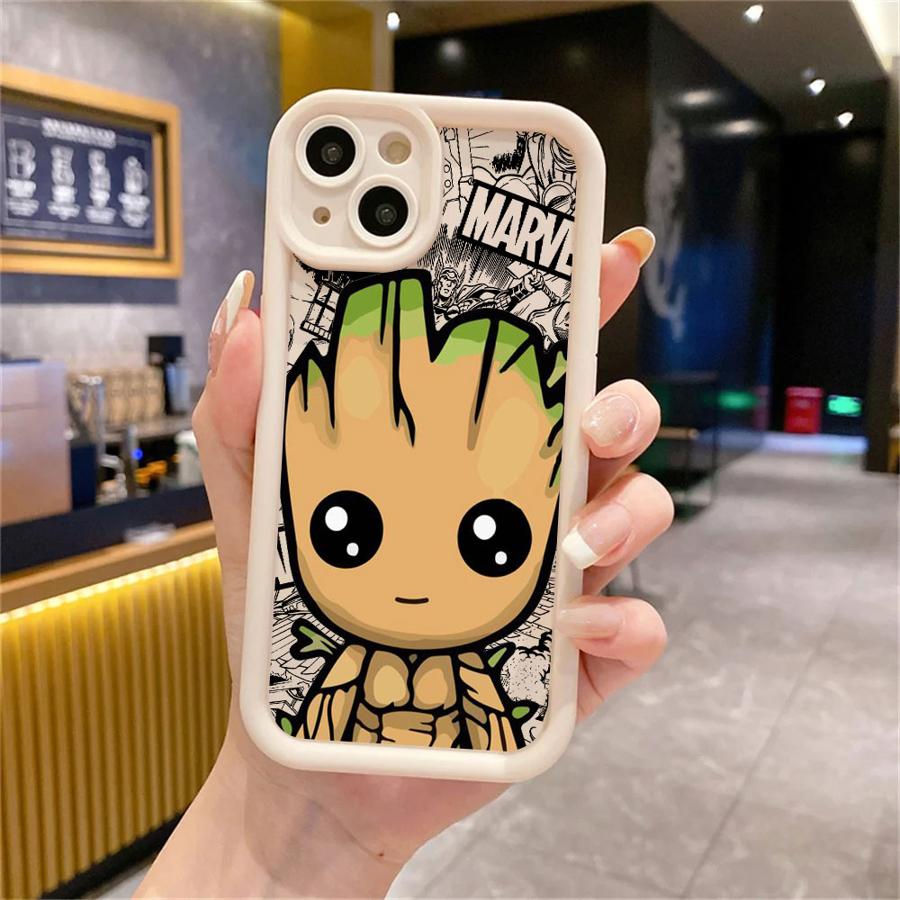 

Marvel Deadpool Groot Phone Case for Redmi Note 10 12 13 4G 5G 10S 10Pro 11 11S 11 12 13 Pro4G 5G 11 12 13ProPlus5G 12S Matte Redmi Note 10 5G