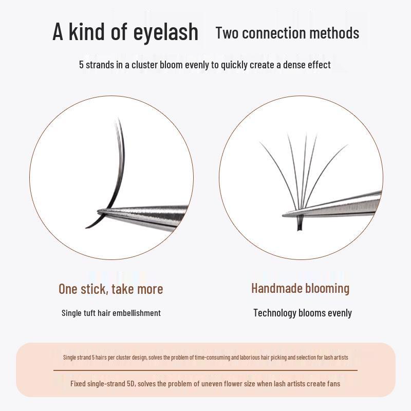 5D Glam Manga Style D-Curl Wimpernverlängerungen - Camellia Fairy Blooming Salon Special