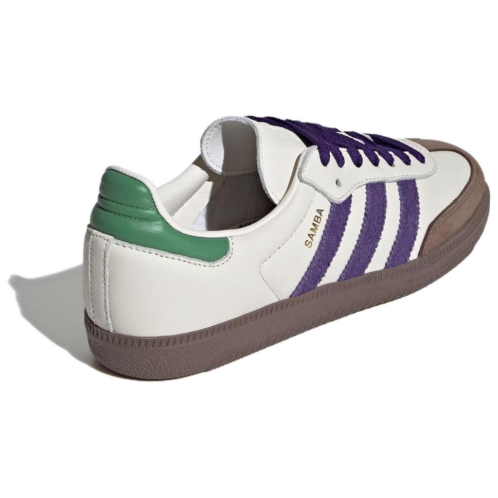 adidas Samba OG Bianco Sporco Viola Verde Sneakers da Donna Crema Viola Collegiale Preloved-Verde ID8349