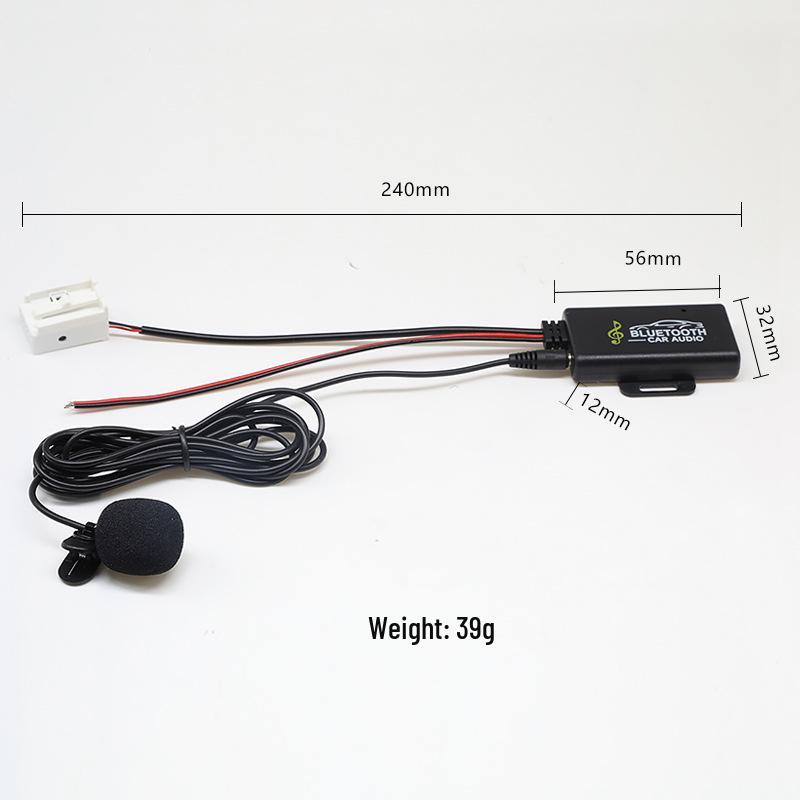 Compatible Peugeot Citroen RD4 Bluetooth AUX Audio Cable 12-Pin Plug Radio Adapter