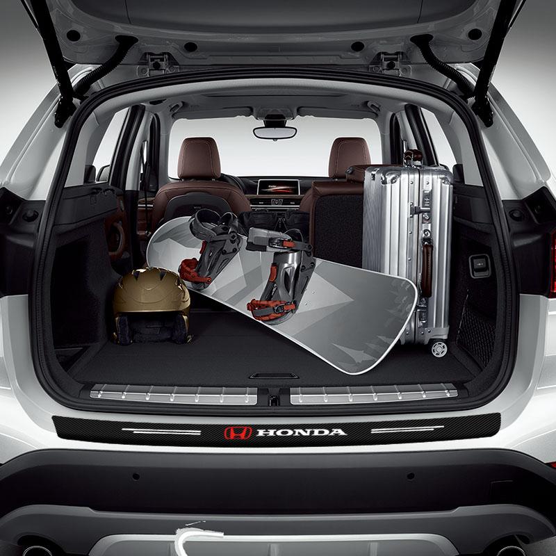 1ks Nálepka na zadní nárazník kufru auta z uhlíkových vláken Ochranná deska pro Honda Fit Mugen Insight Type S R VTEC Modulo Vezel RR Si