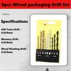 Metric Drill Bits Set Tip Work for Glass Metal Tile Concrete Electric Drill Screwdriver Drilling Reaming Masonry Drill Bits