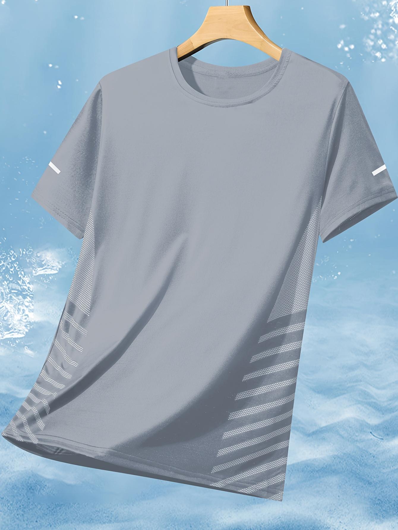 Men s Casual Striped Print Versatile Ice Sliky Fiber Fabri S дубильная кора