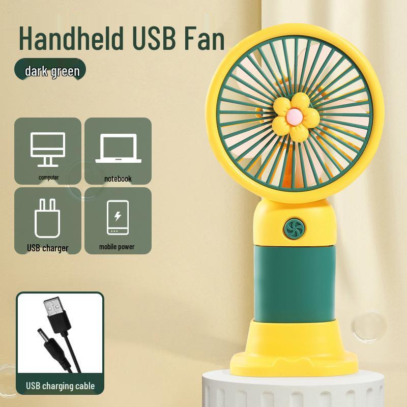 Rechargeable USB Mini Fan: Portable Handheld & Desktop Stand, Ideal Student Gift
