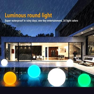 Solar Rechargeable LED Ball Light Color Changing Solar Ground Lamp IP67 Waterproof Outdoor Garden Light for Bar Yard Patio Path
