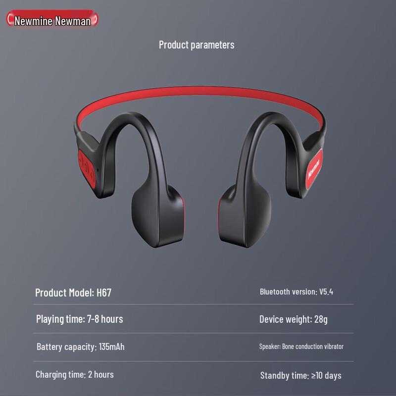 Newmine H67 Wireless Bone Conduction Sports Headphones