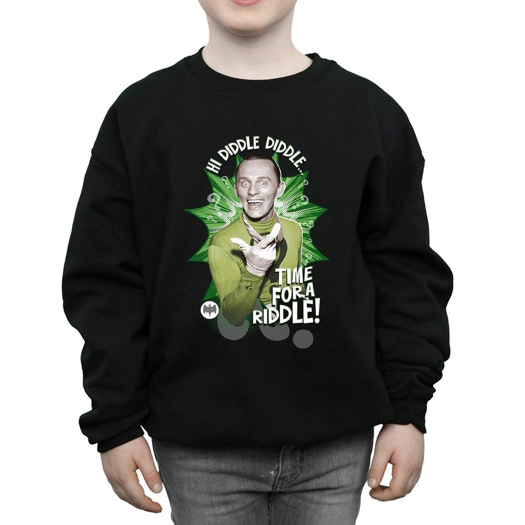 DC Comics Batman-Sweatshirt für Jungen aus der TV-Serie „The Riddler Time for a Riddle“.