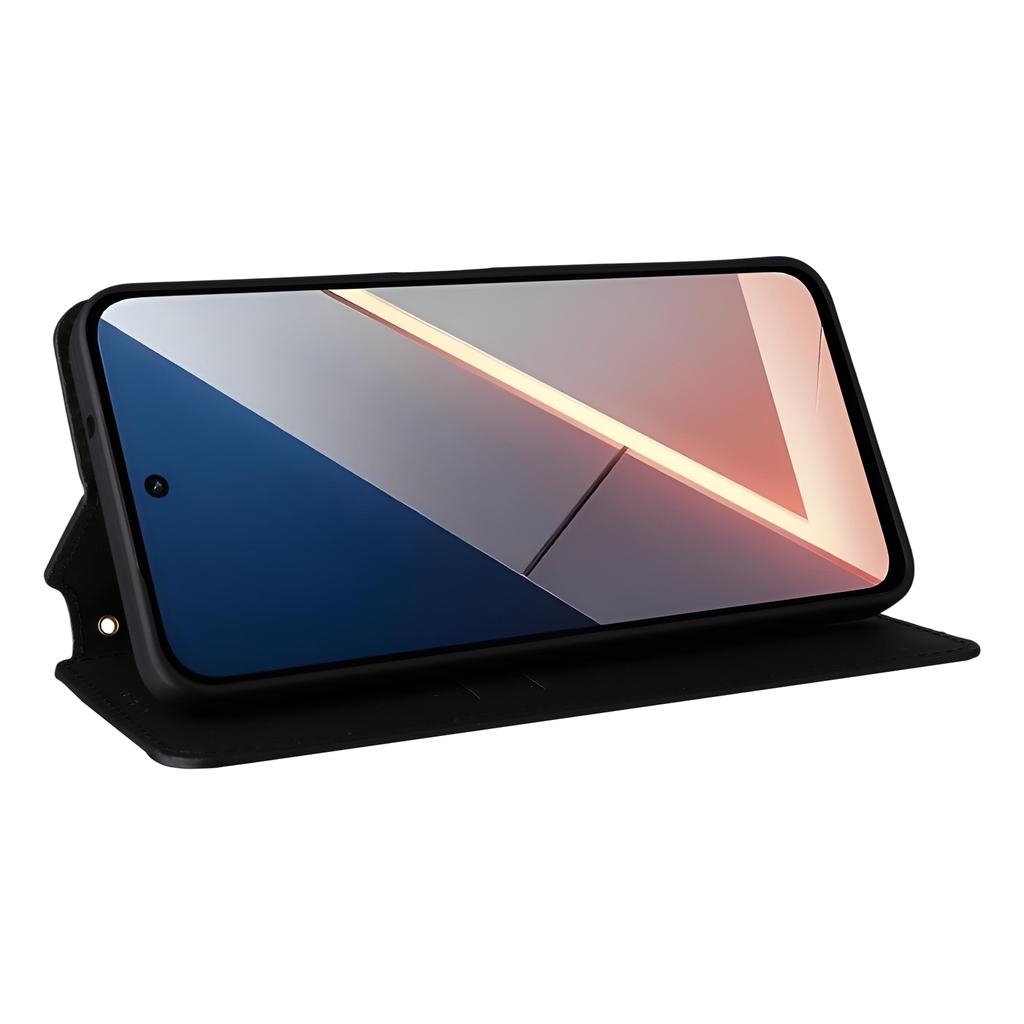 Pro Xiaomi Poco M7 4G (EU) (171 mm) Pouzdro Peněženka Kosočtvercový Vzor PU Kůže Kryt na Telefon