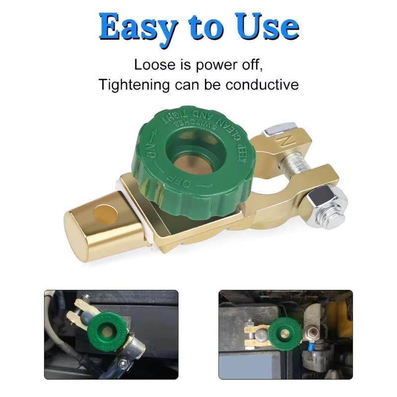 Car Battery Switch Battery Terminal Link Switch Automatic Circuit Breaker Car Battery Power-off Switch Quick Cut-off Disconnect Protector RV 12V-24V