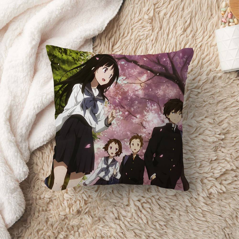 Hyouka Anime Cushion Cover Car Throw Pillow Case For Sofa Car Christmas Gift xcm xcm