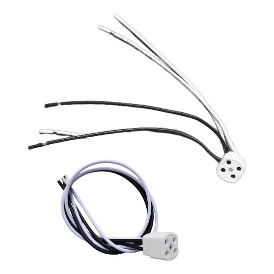 G10Q Tek Uçlu Dört Pinli Seramik Kabuklu Yüksek Sıcaklığa Dayanıklı Takmalı Vidalı Sabit Tasarımlı Lamba Duylu