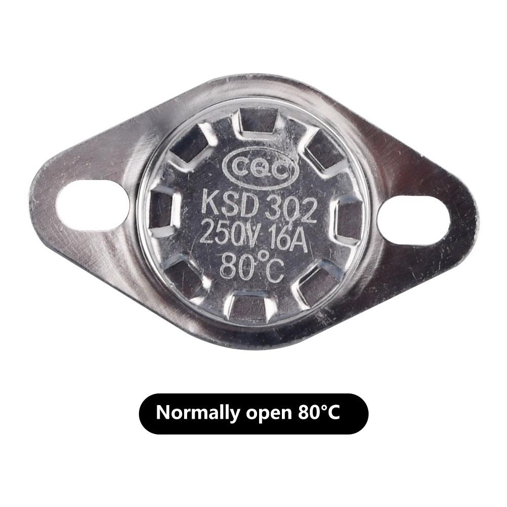 Κεραμικά Θερμοστάτης Θερμοστάτης KSD302 50C~150C 16A 250V NC Κανονικά Κλειστός Διακόπτης Θερμοκρασίας 50C 80C 100C 120C 150C