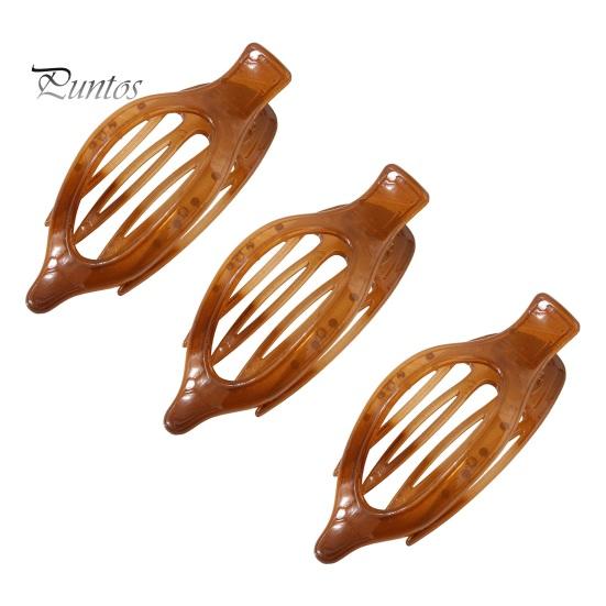 

3 шт., овальная плоская заколка для волос, нескользящая, сильная фиксация, французская матовая обувь для женщин и девочек, длинные тонкие толстые зажимы с утиным клювом, заколка, аксессуары для волос на день рождения темно-коричневого