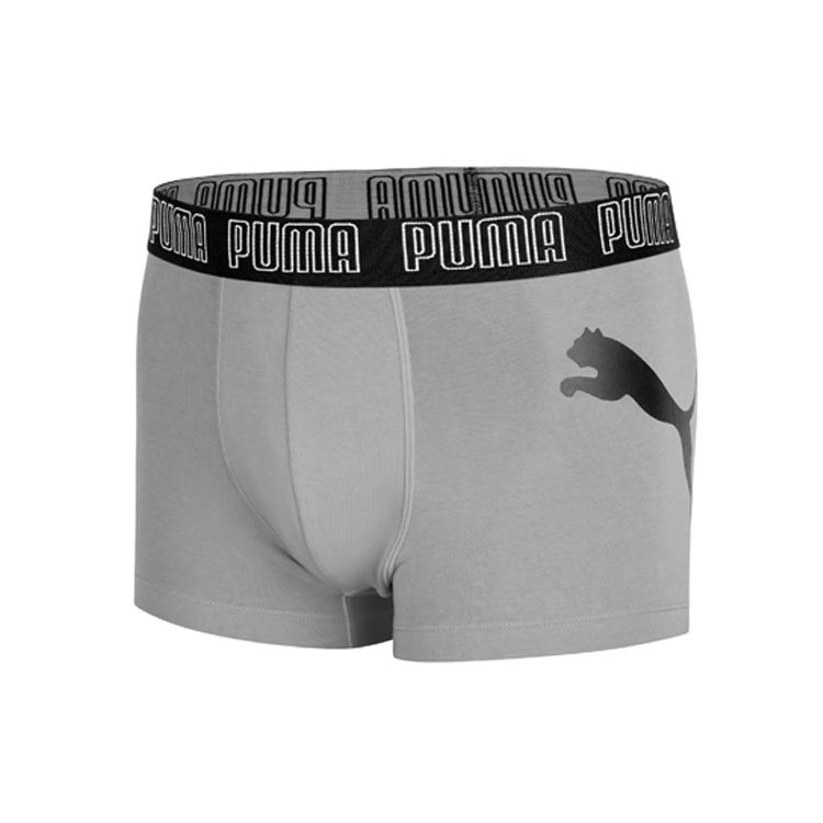 Puma Minimalist Logo Mid-Rise Sports Casual Boxer Briefs Gift Box Men Underwear Black Dark-Gray Light-Gray 701220208-03