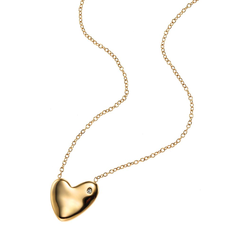 Skagen Women's Stainless Steel Heart Necklace, Gold SKJ1570710