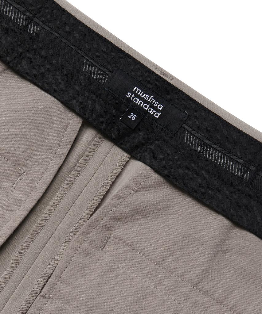 MUSINSA STANDARD WOMAN [Cooltandard] Women'S Semi-Balloon Hidden Banding Slacks [Light Beige]