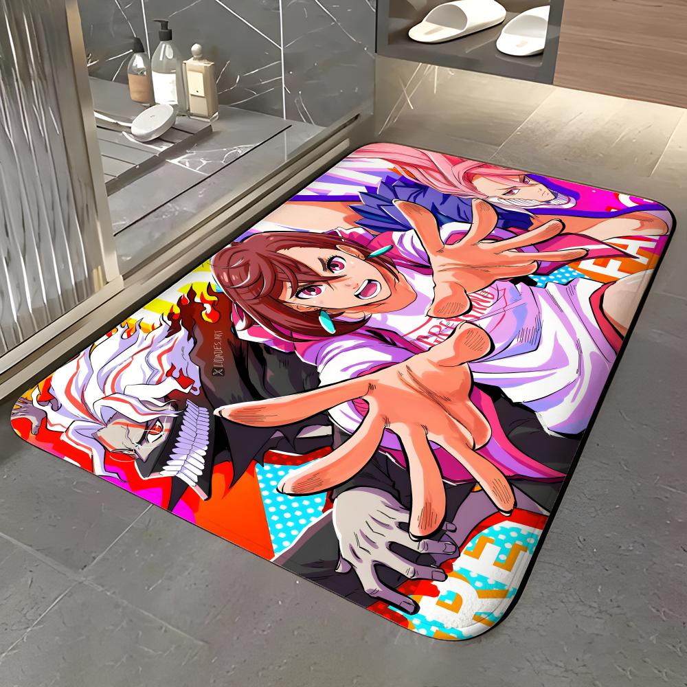 Manga D-Dandadan Fußmatte Weiche Flanell Eingangstür-Matte Rutschfest Saugfähig Badezimmer Schlafzimmer Bodenläufer