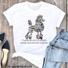 Cute Pink Poodle Animal Print White Tshirt FeUnisex Dog Mothers Lover Tshirt Mothers Day Gift Graphic T Shirts Women Clothes